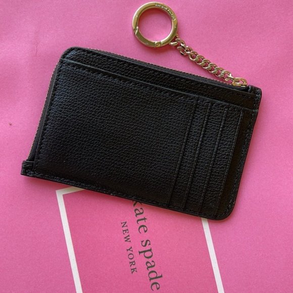Kate Spade Darcy Medium L-Zip Card Holder Black - Picture 3 of 16